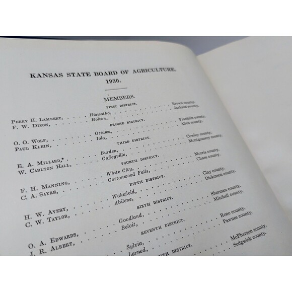 Twenty Seventh Biennial Report of the Kansas State Board of Agriculture 1929 -30 - Picture 5 of 9
